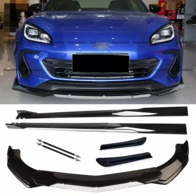 For Subaru Front Bumper Lip Side Skirt Rear Bumper Lip Strut Rods Black White Foto 1 de 4