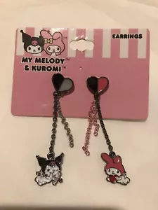 My Melody & Kuromi Herzen stimmen nicht überein Kettenohrringe Schmuck Sanrio Neon Tuesday - Bild 1 von 3