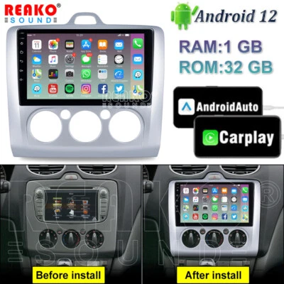For Ford Focus MK2 2004-2011 Android 12 Car Stereo Radio GPS Navi Apple Carplay - Image 1 of 4