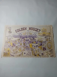 1950's Golden Nugget Gambling Hall Casino Dinner Placemat 5A - Picture 1 of 11
