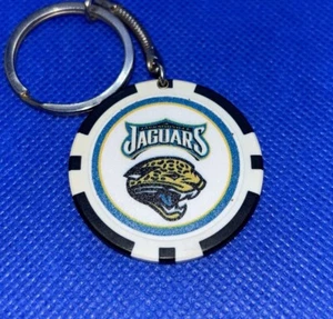 Jacksonville Jaguars Poker Chip Keychain Logo Key Chain Ring NFL Multicolor - Picture 1 of 6