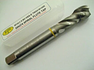 M14 x 1.0 SPIRAL FLUTE TAP FINE PITCH COBALT YELLOW RING TM34161400 EUROPA TOOL - Picture 1 of 4