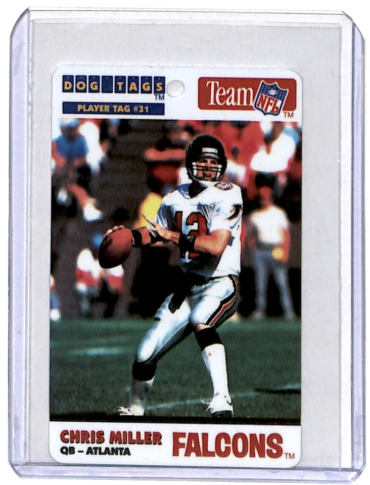 1992 Dog Tags Chris Miller Atlanta Falcons #31 - Image 1 of 2