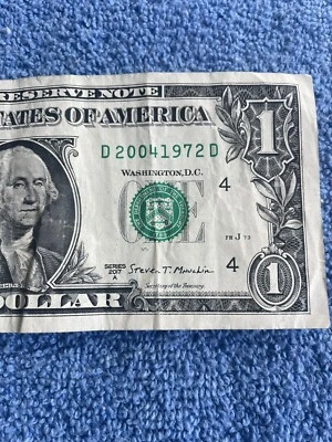 One Dollar Bill Tombstone Note 1972 2004 D20041972D - Image 1 of 4