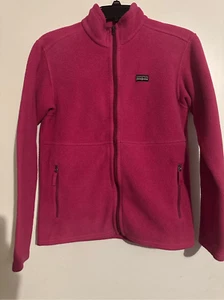 Patagonia Worn Wear Barbie pink K's Simple Synchilla Jacket youth size XL - Picture 1 of 5