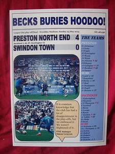 Preston North End 4 Swindon Town 0 - Preston promoted - 2015 - souvenir print - Picture 1 of 1