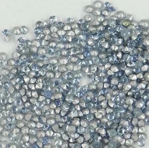 222 22 *** 60 alte Strasssteine (60er Jahre) konischer Boden 2,2 mm - HELLBLAU - Bild 1 von 2