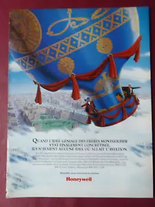 2/1986 PUB HONEYWELL AVIONICS MONTGOLFIER MONTGOLFIERE ORIGINAL FRENCH AD - Foto 1 di 1