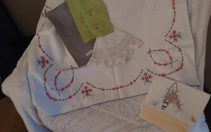MANTEL DE ROPA DE CAMA VINTAGE, PAÑOS DE COCINA, DOILLY - Imagen 1 de 8