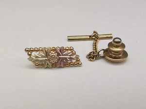 Vintage Landstroms 10k Black Hills Gold Tie Tack Retail $170 - Picture 1 of 8