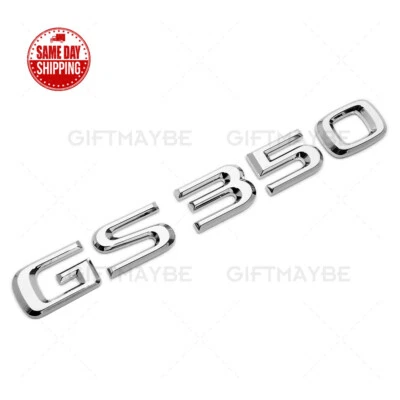 For Lexus Trunk Chrome GS 350 Letter Logo Badge Decal Car Emblem Replace F-Sport Foto 1 de 4