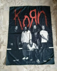 KORN Cloth Poster Promo Wall Banner Flag nu metal band 2001 - Picture 1 of 6