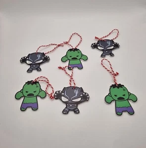 MARVEL wooden Hanging Tree Decorations NEW The Hulk Black Panther Christmas Xmas - Picture 1 of 5