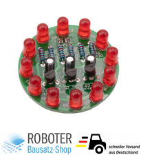 Bausatz: LED-Lauflicht zum Löten (Rot) Übungsplatine DIY Elektronik