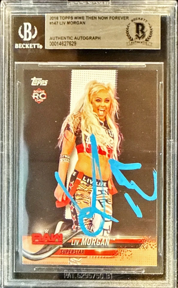 2018 TOPPS WWE THEN NOW FOREVER   LIV MORGAN ROOKIE AUTO ON-CARD BGS *5896 - Image 1 of 1