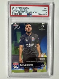 2019-20 Topps Now UEFA Champions League Rayan Cherki Rookie RC PSA 9 #77 - Picture 1 of 2