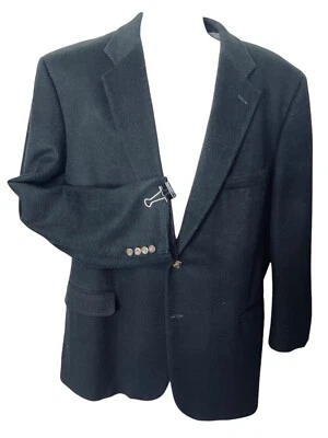 Joseph & Lyman Mens 46 Reg Black Pure 100% Cashmere Sport Coat Blazer Jacket - Image 1 of 4
