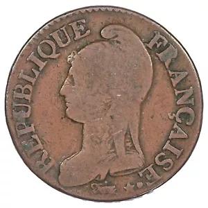 France 5 centimes Dupré l'an 7/5 A Paris cuivre F.115/33 Gad.126 KM.640 monnaie - Imagen 1 de 2