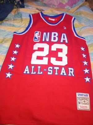 Camiseta grande Michael Jordan NBA All-Star East 1989 nueva #23 (roja)  Foto 1 de 2