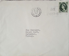 ENGLAND 1967 PARK HOTEL COVER WITH LABEL SENT TO İSTANBUL FROM LONDON