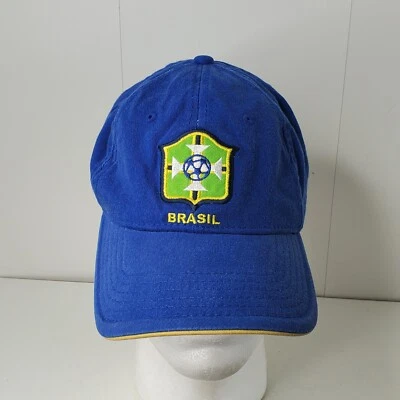 NUEVO CON ETIQUETAS A-Flex Brasil Gorra de Béisbol Ajuste Elástico Adulto Azul Bordado Logo Nuevo Foto 1 de 4