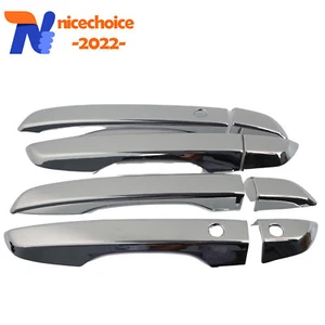 Chrome Silver Style Door Handle Cover Trim for 2016-2020 Honda Civic Accessories - Picture 1 of 6