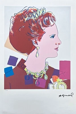 ANDY WARHOL - Reina Margarita - firmada, numerada edición 68/100, 38 x 56 cm Foto 1 de 4