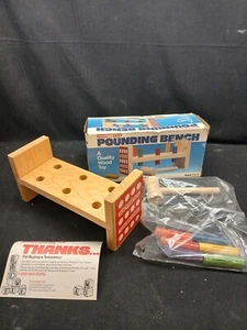 Vintage Rare Tootsietoy Pounding Bench - 1990 Wooden Hammer 4010 NEW - Picture 1 of 21