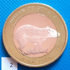 Somaliland 2500 Shillings 2016 Capybara Queen of Guyana Bi-metallic Bimetal RARE - Picture 1 of 2