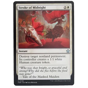 x1 Stroke of Midnight Foundations White Instant Uncommon MTG FDN TCG CCG - Picture 1 of 3