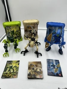 Lego Bionicle Agori Tarouk Zesk And Berix Complete W Canisters And Instructions - Picture 1 of 6