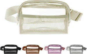Clear Fanny Pack Stadium Approved for Women, Clear Crossbody Bag with Adjustable - Picture 1 of 7