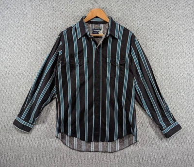 WRANGLER Vintage Striped Western Cowboy Cut Single Needle Button Shirt 16.5 L - Image 1 of 4