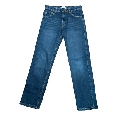 Jeans de mezclilla vintage Wrangler clásicos rectos lavados oscuros talla 14 regular Foto 1 de 4