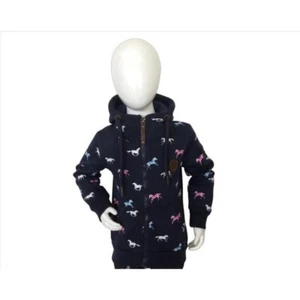 Squared and Cubed Kinder Sweatjacke Pferde Kapuzenjacke MT276 blau - Bild 1 von 3