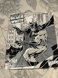 Póster 10x13 Batman Blanco y Negro 1996 Jim Lee Art Wizard Williams DC plegado - Imagen 1 de 4