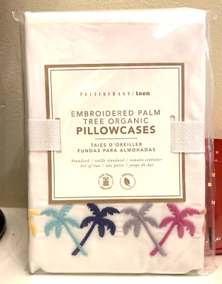 Funda de almohada Pottery Barn vacaciones Disney regalo fiesta arco iris playa palma SET 2, Foto 1 de 4