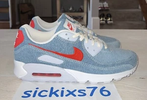 Nike Air Max 90 'Denim Light Wash' Men's Size 13/EUR 47.5 [DV2120-900] - Picture 1 of 8