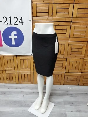 Falda Lápiz Etcetera Negra Nueva Con Etiquetas Para Mujer Talla 6 Frontal Abertura/Espalda 1/4 Cremallera $195 Foto 1 de 4