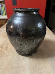 A Antique Redware Ovid Shaped Crock, Pennsylvania Circa 1860's - Picture 1 of 14