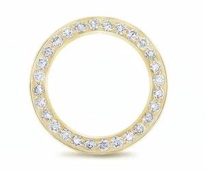 LADIES 2CT BEAD SET 18KY NATURAL DIAMOND BEZEL FOR ROLEX, PRESIDENT 69178, 69278 - Picture 1 of 6