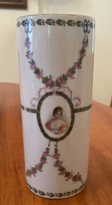 German Gebrüder Heubach #4565 Porcelain Victorian Lady Vase Rare Antique - Picture 1 of 8