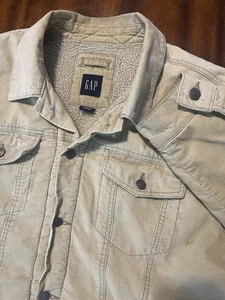 Chaqueta GAP Para Hombre Marrón Tareas Abrigo Pana Sherpa Forro Polar XL  - Imagen 1 de 7