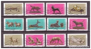 2018 Serie Perros en el arte de Francia sellos adhesivos yvert 1516 al 1527 - Imagen 1 de 1