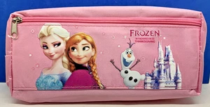 Neu ohne Etikett Disney FROZEN - Elsa, Anna & Olaf - rosa Federmäppchen mit Reißverschlusstasche vorne - Bild 1 von 4