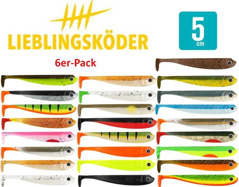 Lieblingsköder GUMMIFISCH 5,0cm alle Standard+Sonderfarben teil. UV aktiv - Bild 1 von 1