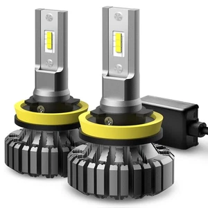Pair AUXITO H11 Headlight Super White H8 H9 LED Light Kit Low Beam Bulbs 6500K - Picture 1 of 9
