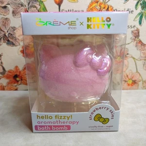 Hello Kitty x The Creme Shop  Aromatherapy Fizzy Bath Bomb Strawberry Skies NEW - Picture 1 of 6