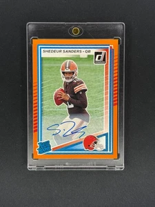 Shedeur Sanders 2025 Panini Donruss Rated Rookie Orange SP Auto Browns - Picture 1 of 2