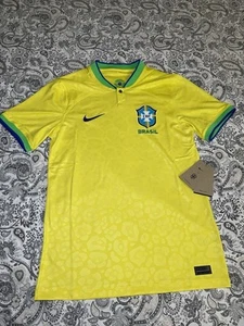Brazil 22/23 Home Nike Vapor Match Soccer Jersey Men's Size S - Picture 1 of 12
